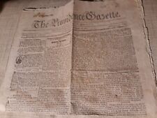 Providence R. I.  Nov. 24. 1810 Gazette newspaper original French Napoleonic war picture