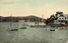 c1910 Gales Ferry Boats House Rowing Crew People CT P401 picture