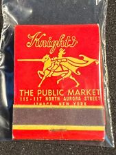 VINTAGE MATCHBOOK - KNIGHT'S - THE PUBLIC MARKET - ITHICA, NY - UNSTRUCK BEAUTY picture