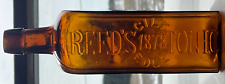 RARE AMBER REED'S 1878 TONIC GLIT EDGE BOTTLE picture