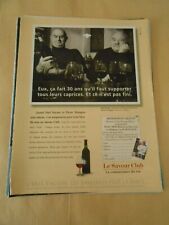 1998 Advert Paul Bocuse et stone Troisgros Le Savor Club advertisement picture