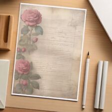 48  Sheets of  Decorative Stationery Paper for Letters , 8.5 x 11 - Roses#06706 picture
