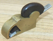 1” UNMARKED BRASS BULL NOSE PLANE w/WARD CUTTER-ANTIQUE HAND TOOL picture