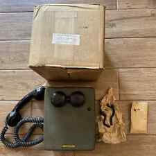 WWll Military crank phone Kellogg Switchboard Supply Co: green Wood NOS Open Box picture