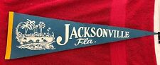 Vintage Felt Pennant 27” Banner Flag Jacksonville Fla. Florida Alligator picture