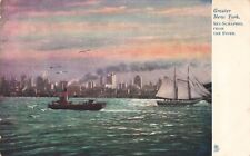 c1905 Raphael Tuck Skyscrapers Waterfront Sloop Ships New York City NY  P548 picture