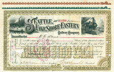 Seattle, Lake Shore and Eastern Railway Co. - 1887-1896 dated Railroad Stock Cer picture