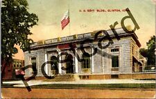 1908 CLINTON IA, US Government Building, S.H. Knox Co postcard jj126 picture