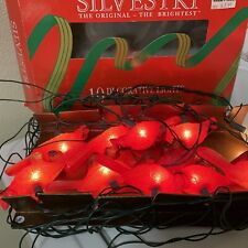 VTG 1991 Decorative Christmas Tree Lights Silvestri 10 Red Cardinal #08503~NOS picture