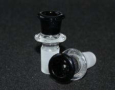18mm BLACK SHOTS GLASS Slide Bowl SNOWFLAKE SCREEN slide bowl 18 mm male picture