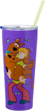 Scooby Doo Where Are You Double Walled Stainless Steel Tumbler with Straw, 22 Ou picture