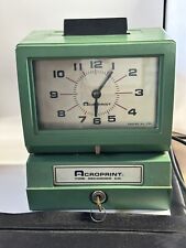 Vintage Acroprint Work Time Clock with Key, Prints. * Read Description Please* picture