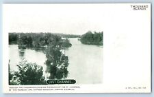 Thousand Islands New York NY Postcard Lost Channel Aerial View Lake 1900 Vintage picture