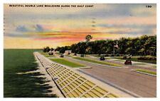 postcard Double Lane Boulevard Ocean Springs Mississippi 9480 picture