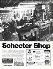 Schecter Guitar Research Custom Repair Work Shop 1982 advertisement b/w print ad picture