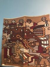 Vtg Handmade Peruvian H.J.L. Imports Llama Wool Wall Hanging Tapestry 46