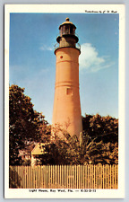 Vintage Postcard FL Key West Light House  ~990 picture