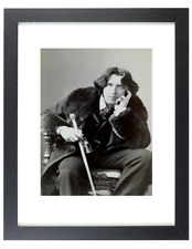 Irish Poet Oscar Wilde Classic 1882 Portrait Matted & Framed Picture Photo picture