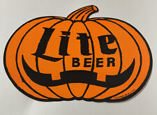  Vintage Miller Lite beer Halloween pumpkin Sign picture