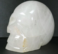 4.93lb Natural Crystal Carved clear quartz Crystal Gem Stone skull reiki heal picture