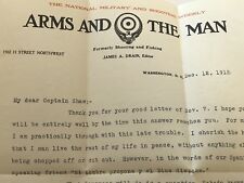 1912 James Drain NRA President Letter to Captain George C Shaw War Speculation picture