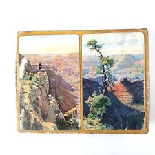 Vintage Rare Grand Canyon Arizona Double Deck Playing Cards in Cloth Box picture