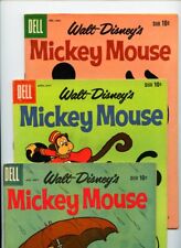 Walt Disney's Mickey Mouse #67, #71, and #75 Dell Lot of 3 Comics /* picture