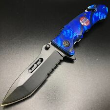 TRUMP 2024 Blue Spring Assisted Folding Pocket Knife Hunting picture