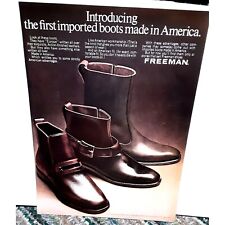 1969 Freeman Boots Vintage Print Ad Original picture