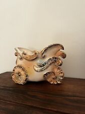 Vintage Retro Cream Carriage Ceramic Baby Nursery Japan Gold Accent picture