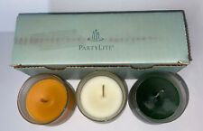 PartyLite 3 Mini Barrel Jar Candles NIB Frosted Pines Snowberries Embers P95009 picture