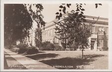 Vermillion, SD: RPPC, Gymnasium, Promenade, vtg South Dakota Real Photo Postcard picture