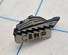 VTG Lapel Pinback Hat Pin Silver Tone Celebrity Cruise Line Camp At Sea picture