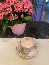 Vintage Tuscan Pink Floral Bone China Teacup.  & Saucer England Tea  Cup picture