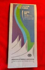 1986 VANCOUVER VICTORIA B.C. CANADA MAP with EXPO '86 from AAA auto insurance picture