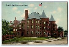 c1940s English High School Exterior View Lynn Massachusetts MA Unposted Postcard picture