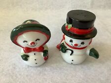 Snowmen Vintage Hallmark Christmas Salt & Pepper Christmas Tableware Cottagecore picture