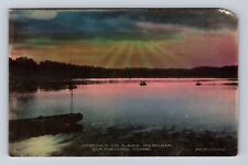 Danbury CT-Connecticut, Sunset On lake Kenosia, Antique, Vintage Postcard picture