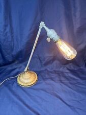 Antique FARIES Industrial Adjustable Articulating Work Light Lamp Base MARKED picture