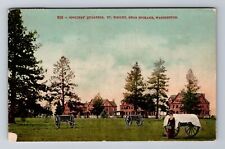 Spokane WA-Washington, Fort Wright, Officers Quarters, c1909 Vintage Postcard picture