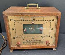 Vintage Bendix “The Bedford” Model 753W Wooden Aviation Clock/ AM Radio picture
