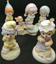 Rare Limited Precious Moments 5 PIECE SET/SERIES Red Nose Clown Figurines (SS) picture