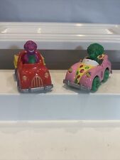 Vintage Barney & Baby Bop Die Cast Vehicles 1993 Toy/Cake Topper Collectible picture