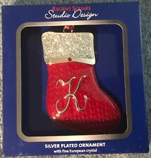 HARVEY LEWIS Holiday Ornament - Christmas Sock with 'K' picture