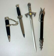 Decorative Fantasy Knives Daggers with Sheaths - LOT of 2 picture