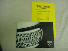 Triumph motorcycle 1997 original color catalog and price sheet picture