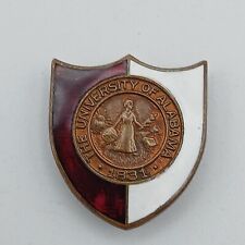 Vintage University of Alabama 1831 Lapel Hat Pin Red White Enamel Shield Crest picture