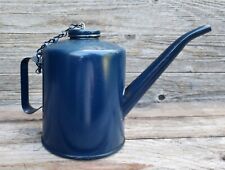 Vintage Eagle USA Railroad Oil Can or Gas Kerosene Can - Dark Blue Oiler Can picture