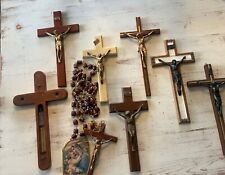 Vintage Crucifix lot 8 Longest 13 Inch Catholic Orthodox Jesus Religious picture