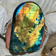 3.8lb Large Natural Labradorite Quartz Crystal Display Mineral Specimen Healing picture
